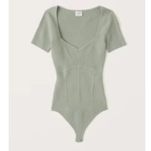 Green Abercrombie corset bodysuit